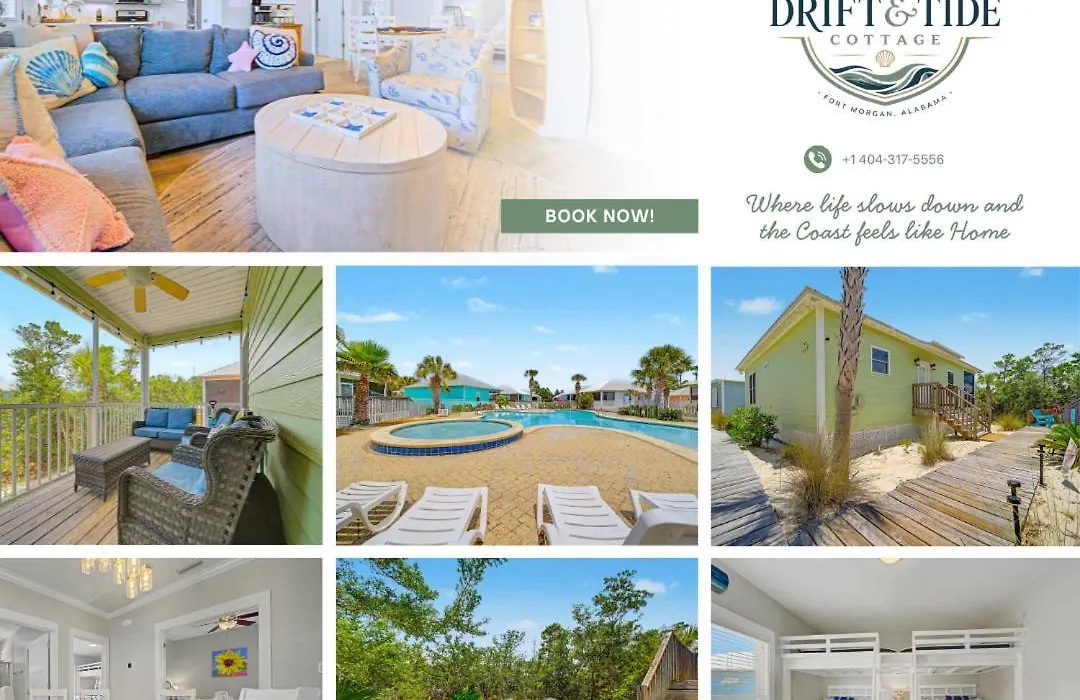 Drift & Tide Cottage | Fort Morgan Beach Retreat
